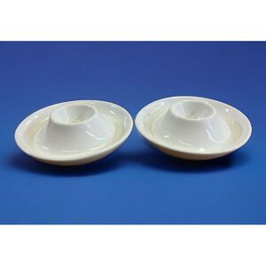 2 Kaiser Porcelain Egg Cups or Candle Holders White Made‎ germany EUC